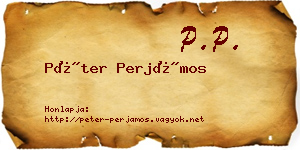 Péter Perjámos névjegykártya